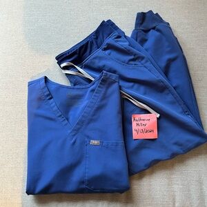 FIGS “Denim” Scrub Set - XL